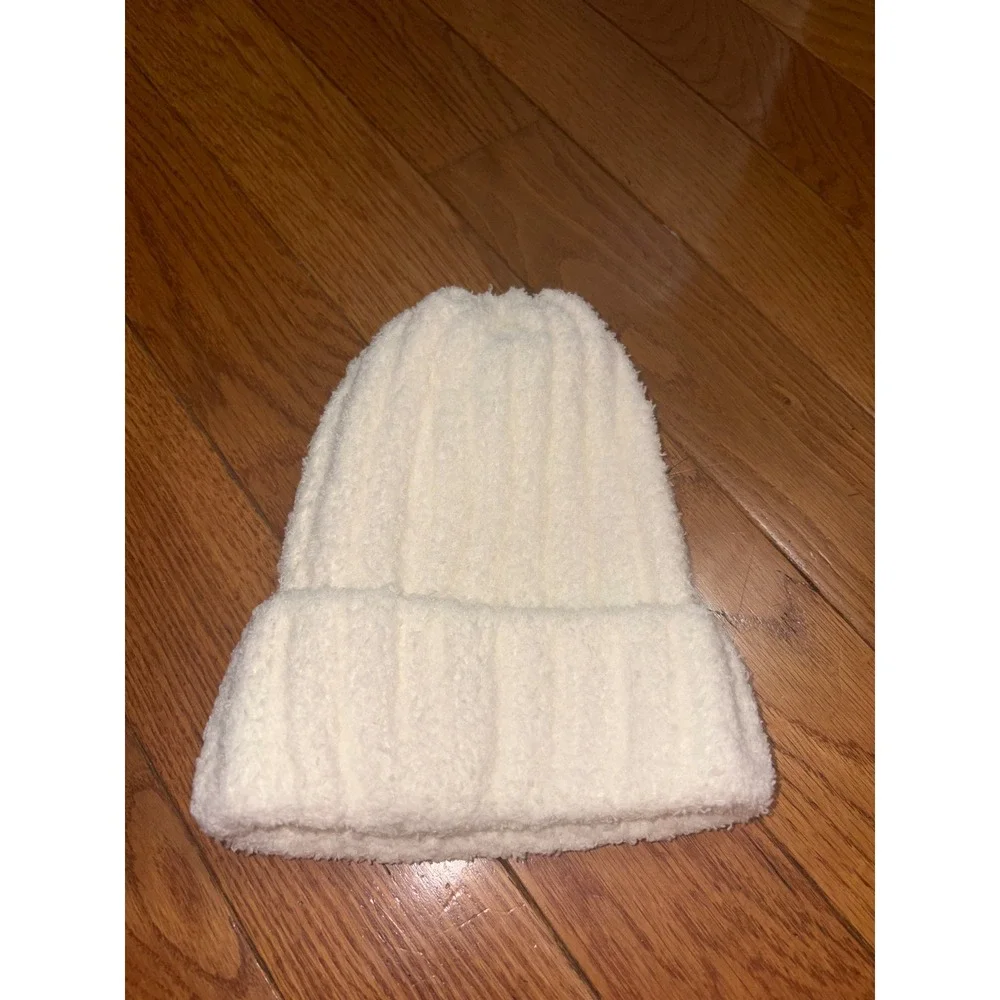 New‎ Spyder Kids Off White Fuzzy Popcorn Knit Cuffed Beanie Hat L/XL 10-16  NWT